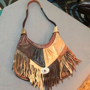 Fringed Leather purse
